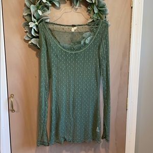 Free People Dotted Lace Top